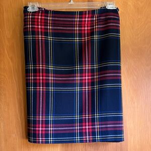 Talbots Red and Blue Plaid Pencil Skirt 20WP